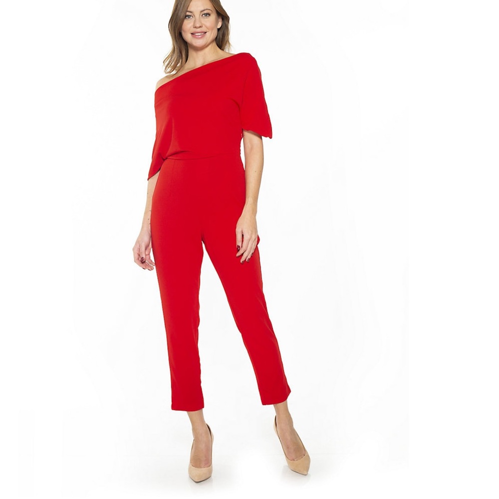Womens jumpsuit size M.  Red.  Worn once.  Included stock photo